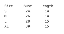 Load image into Gallery viewer, Large Crop Top - runs small
